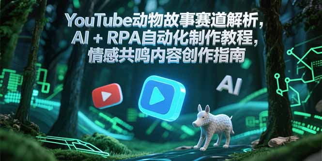 YouTube动物故事赛道解析，AI+RPA自动化制作教程，情感共鸣内容创作指南-创客聚集地