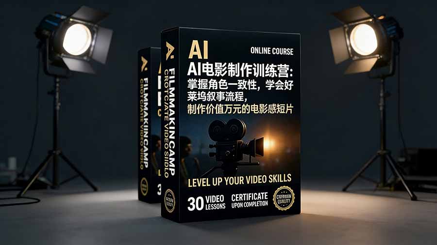 AI电影制作训练营：掌握角色一致性，学会好莱坞叙事流程，制作价值万元的电影感短片-创客聚集地