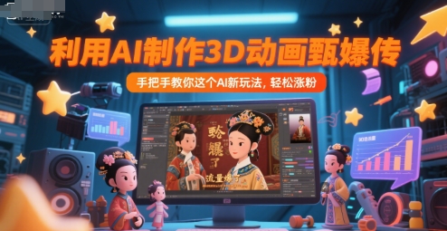 利用AI制作3D动画甄嬛传，流量爆了，手把手教你这个AI新玩法，轻松涨粉-创客聚集地