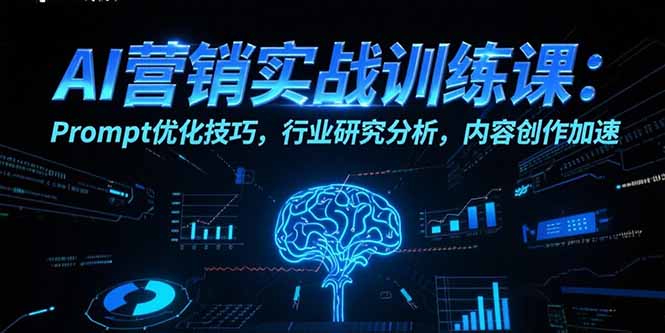 AI营销实战训练课：Prompt优化技巧，行业研究分析，内容创作加速-创客聚集地