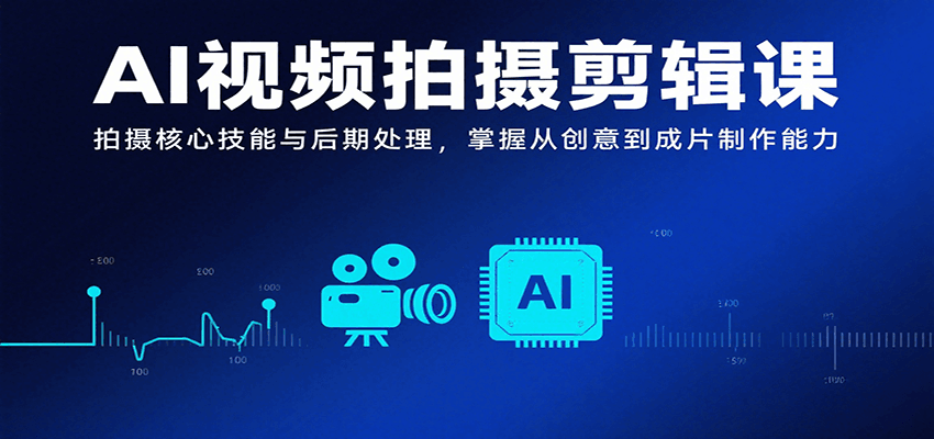 AI视频拍摄剪辑课，拍摄核心技能与后期处理，掌握从创意到成片制作能力-创客聚集地