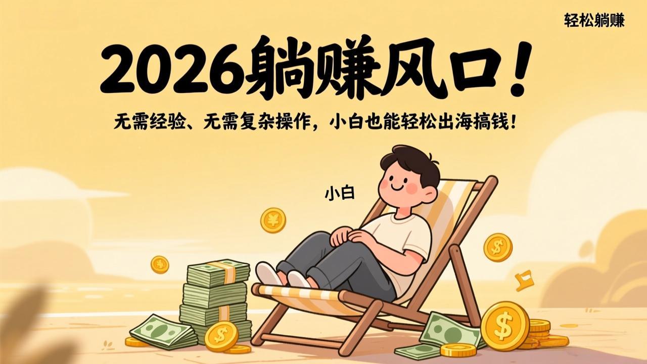 2026躺赚风口！无需经验、无需复杂操作，小白也能轻松出海搞钱！-创客聚集地