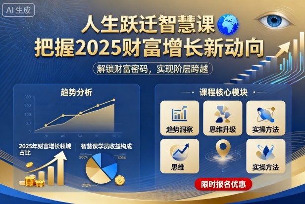 人生跃迁智慧课，把据2025财富增长新动向-创客聚集地