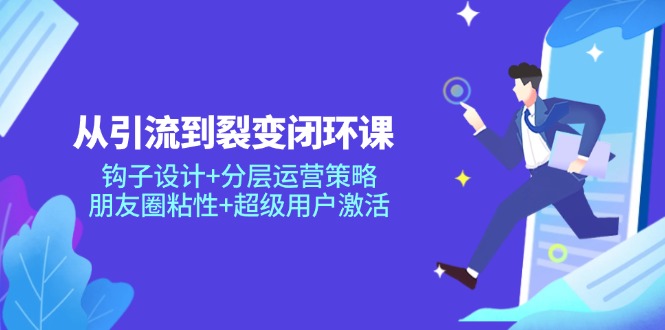 从引流到裂变闭环课：钩子设计+分层运营策略，朋友圈粘性+超级用户激活-创客聚集地