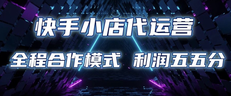 快手小店代运营 限时托管计划 合作模式 利润五五分成【揭秘】-创客聚集地