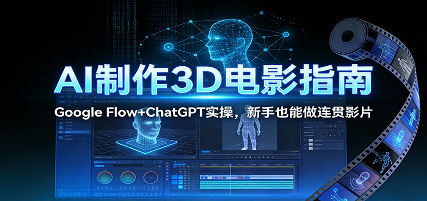 AI制作3D电影指南：Google Flow+ChatGPT实操，新手也能做连贯影片-创客聚集地