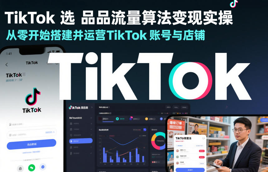 TikTok选品流量算法变现实操，从零开始搭建并运营TikTok账号与店铺-创客聚集地