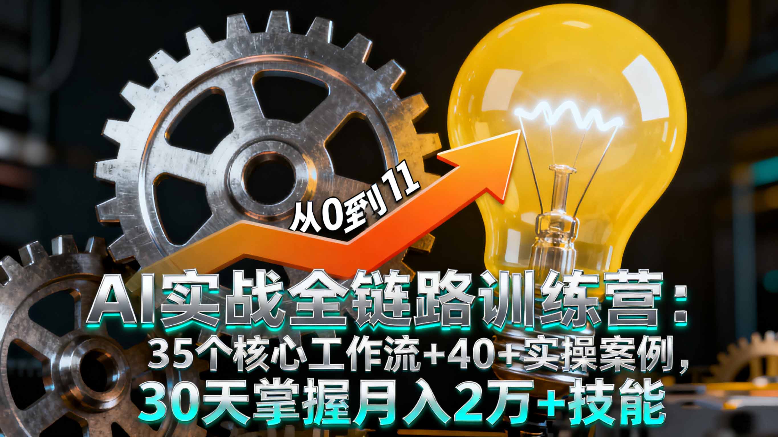 AI实战全链路训练营：35个核心工作流+40+实操案例，30天掌握月入2万+技能-创客聚集地