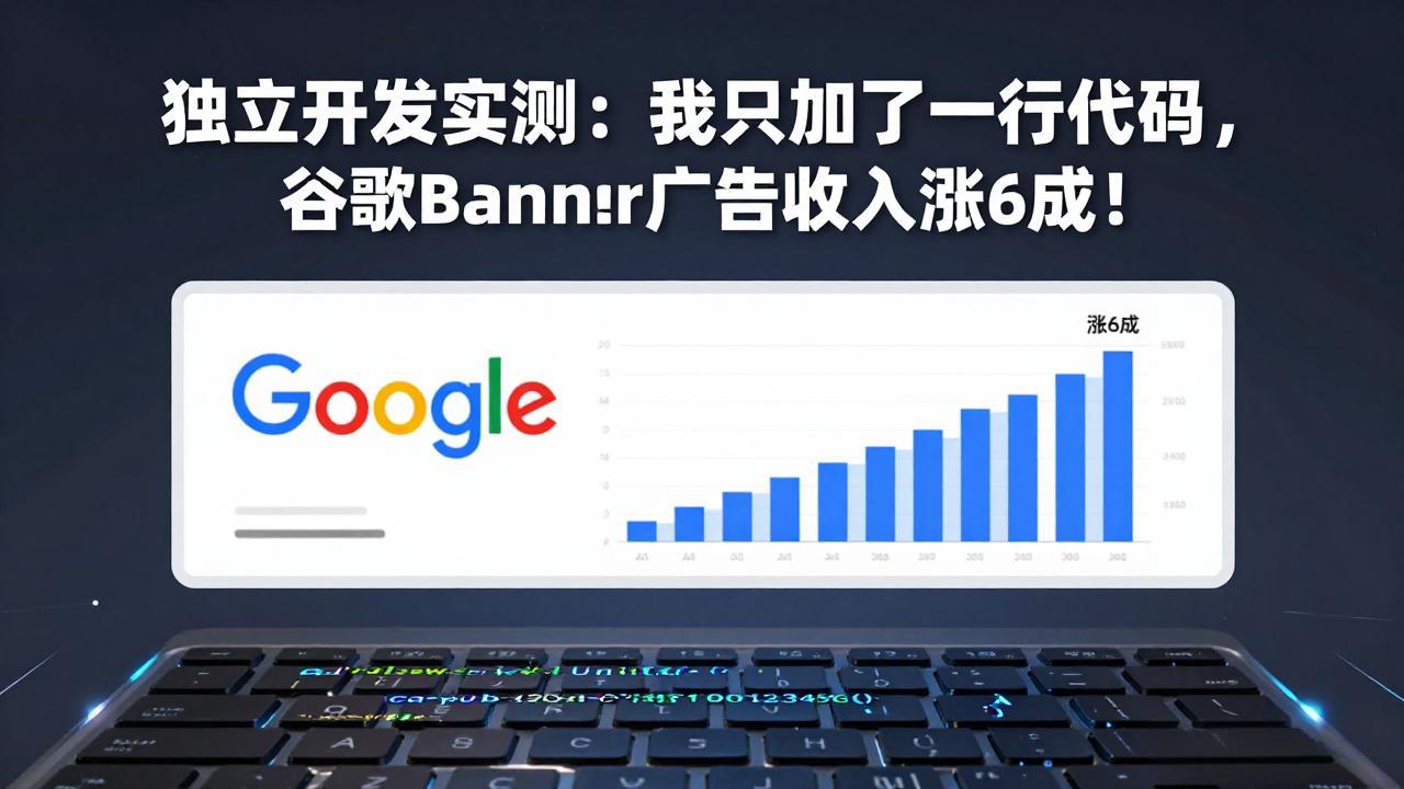 付费文章：独立开发实测：我只加了一行代码，谷歌Banner广告收入涨6成！-创客聚集地