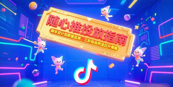 随心推投放指南，脚本设计加数据监测，三阶段自然流拉升策略-创客聚集地