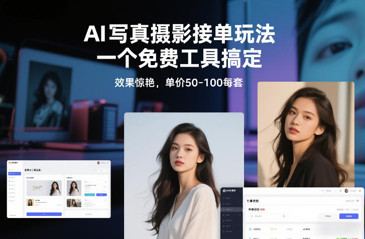 AI写真摄影接单玩法，一个免费工具搞定，效果惊艳，单价50-100每套-创客聚集地