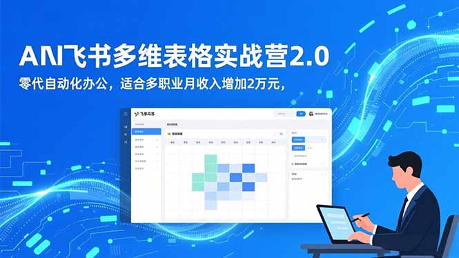 AI+飞书多维表格实战营2.0：零代码自动化办公，适合多职业月收入增加2万元-创客聚集地