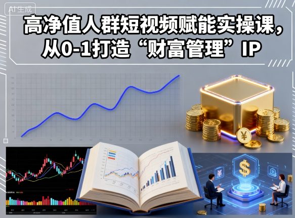高净值人群短视频赋能实操课，从0-1打造“财富管理”IP-创客聚集地