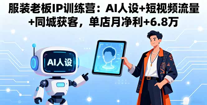 服装老板IP训练营：AI人设+短视频流量+同城获客，单店月净利+6.8万-创客聚集地