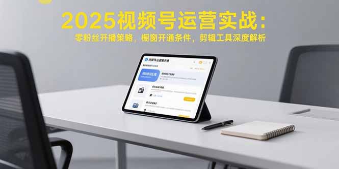 2025视频号运营实战：零粉丝开播策略，橱窗开通条件，剪辑工具深度解析-创客聚集地