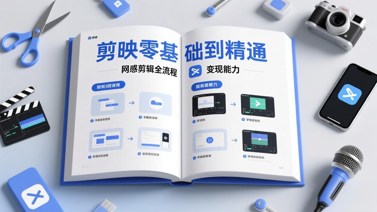 剪映零基础也能快速上手，从入门到精通掌握网感剪辑全流程，掌握能直接变现的剪辑能力-创客聚集地