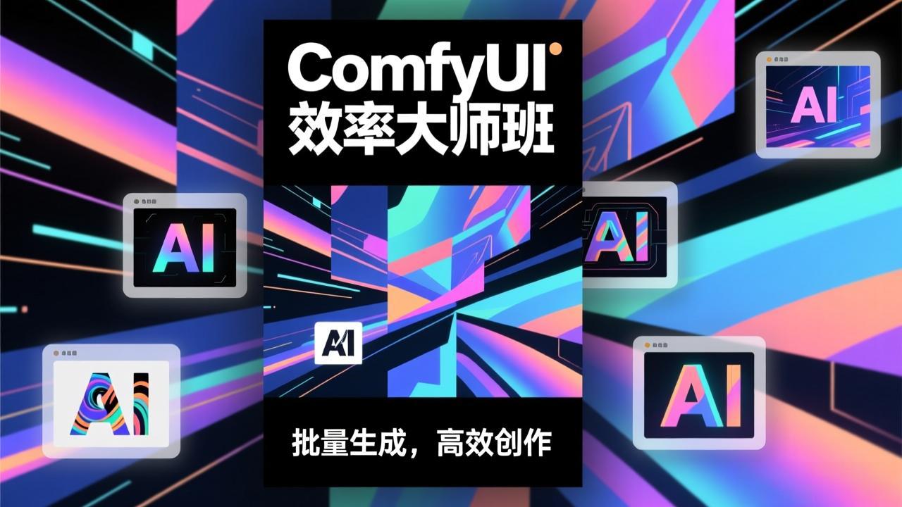 ComfyUI效率大师班：工作流搭建，批量生成，将个人AI出图效率提升5-10倍，月接单收入1-3万-创客聚集地