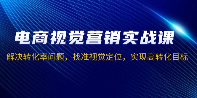 电商视觉营销实战课，解决转化率问题，找准视觉定位，实现高转化目标-创客聚集地