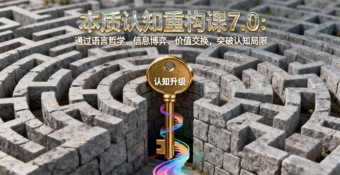本质认知重构课7.0：通过语言哲学、信息博弈、价值交换，突破认知局限-创客聚集地