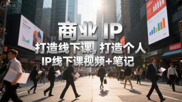 商业IP打造线下课，打造个人 IP线下课视频+笔记-创客聚集地
