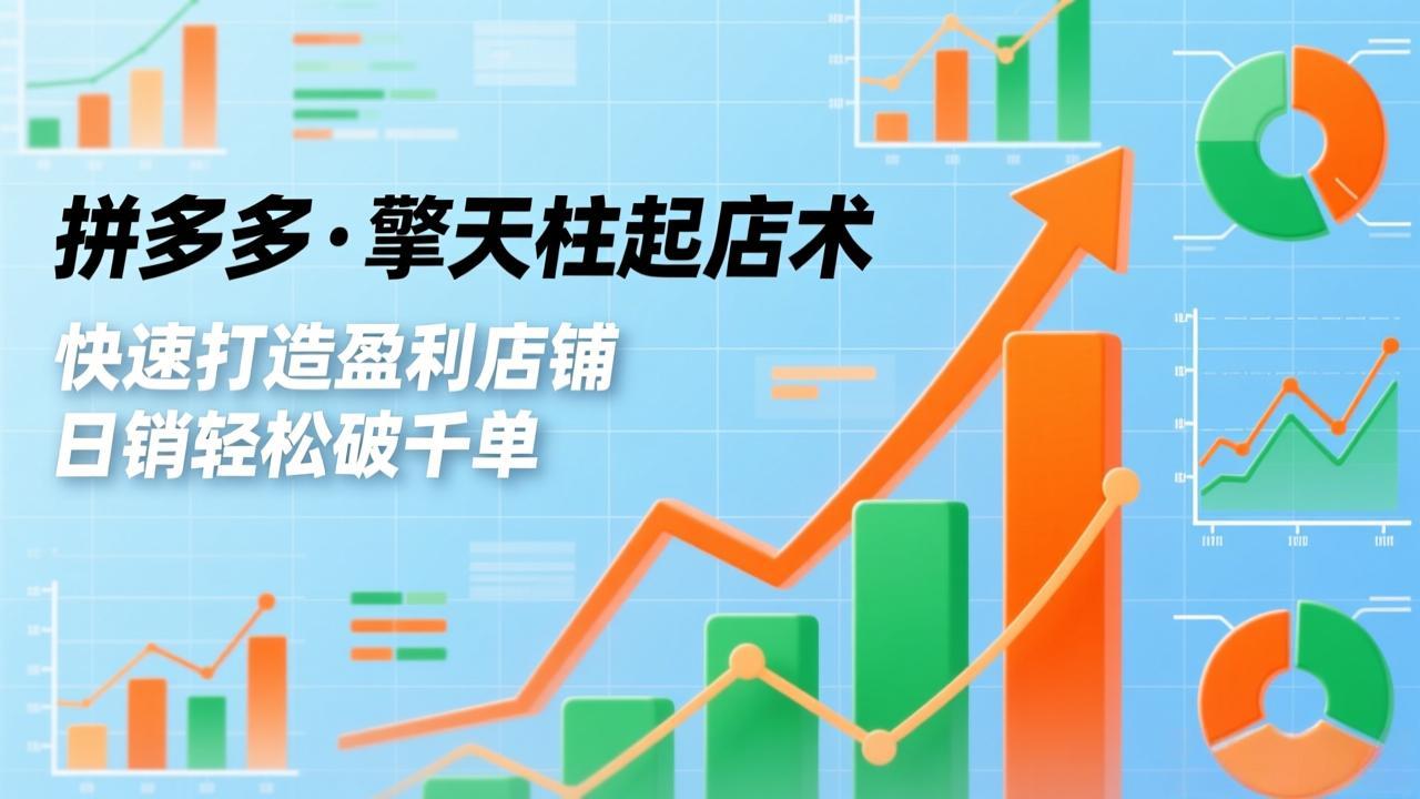 拼多多·擎天柱起店术，爆流布局、利润起飞、不断流，快速打造盈利店铺，日销破千单(更新-创客聚集地