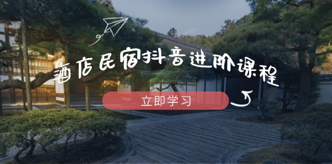 酒店民宿抖音进阶课程，掌握流量渠道与推流逻辑，打造爆款内容-创客聚集地