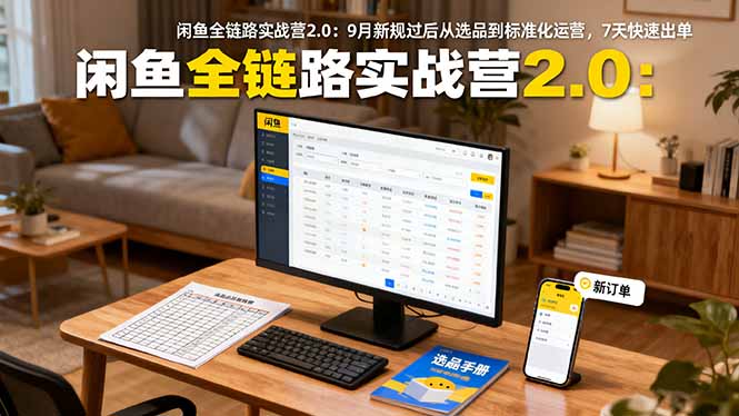 闲鱼全链路实战营2.0：9月新规过后从选品到标准化运营，7天快速出单-创客聚集地