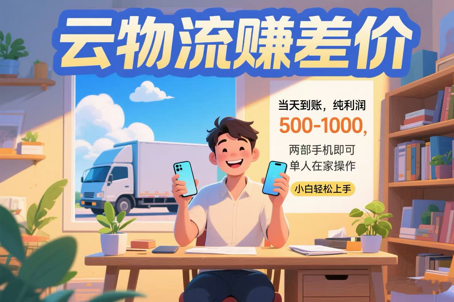 云物流赚差价 当天到账纯利润500-1000 两部手机即可 可单人在家操作 小...-创客聚集地