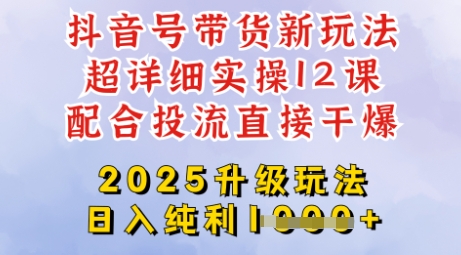 2025全新升级抖音带货玩法，一天纯利四位数，从剪辑到选品再到发布投流，超详细玩法揭秘-创客聚集地