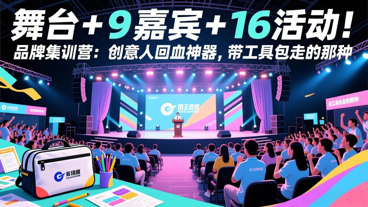 舞台 + 9 嘉宾 + 16 活动!品牌集训营:创意人回血神器,带工具包走的那种-创客聚集地