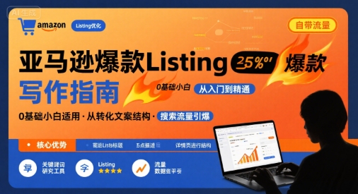 亚马逊爆款Listing写作方法，亚马逊0基础小白也能写爆款自带流量的Listing-创客聚集地