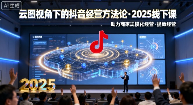云图视角下的抖音经营方法论，2025线下课，助力商家规模化经营，提效经营(录音+字幕)-创客聚集地