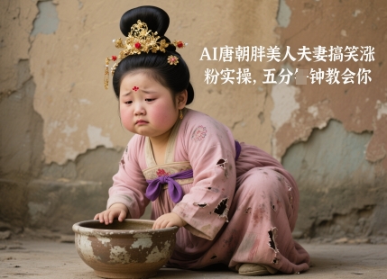 AI唐朝胖美人夫妻搞笑涨粉实操，五分钟教会你-创客聚集地