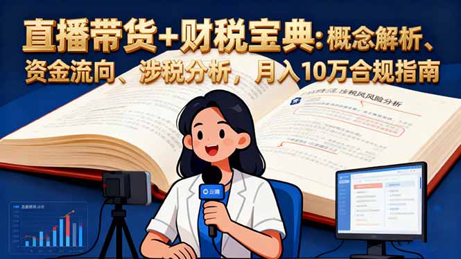 直播带货+财税宝典：概念解析、资金流向、涉税分析，月入10万合规指南-创客聚集地