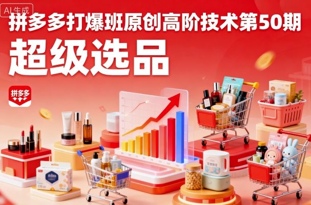 拼多多打爆班原创高阶技术第50期，超级选品-创客聚集地