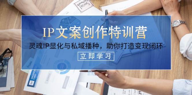 IP文案创作特训营，灵魂IP显化与私域播种，助你打造变现闭环(14节课)-创客聚集地