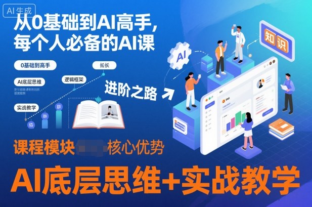 从0基础到AI高手，每个人必备的AI课，AI底层思维+实战教学-创客聚集地
