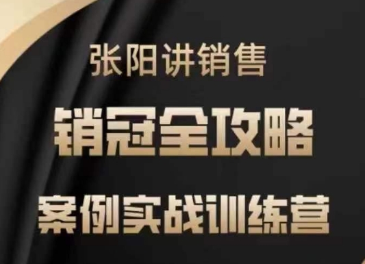 张阳讲销售实战训练营，​案例实战训练，销冠全攻略-创客聚集地