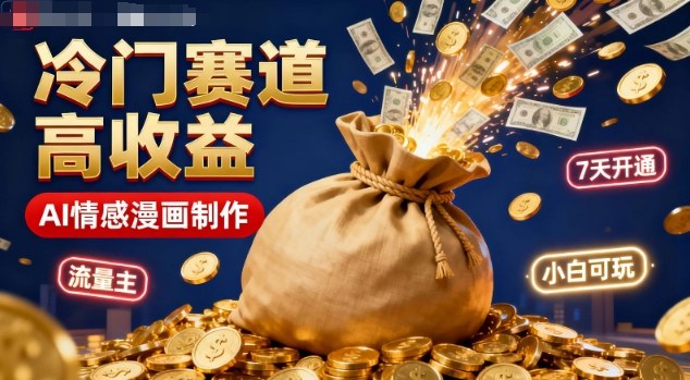 公众号冷门赛道，用AI做情感漫画，7天开通流量主，操作简单，小白可玩-创客聚集地