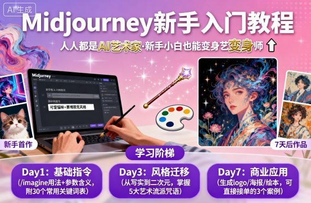 midjourney新手入门教程：人人都是AI艺术家，新手小白也能变身艺术大师-创客聚集地