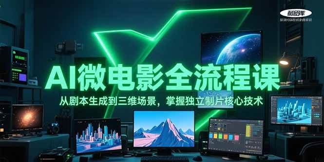 AI微电影全流程课，从剧本生成到三维场景，掌握独立制片核心技术-创客聚集地