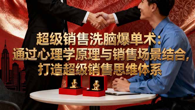 超级销售洗脑爆单术：通过心理学原理与销售场景结合,打造超级销售思维体系-创客聚集地