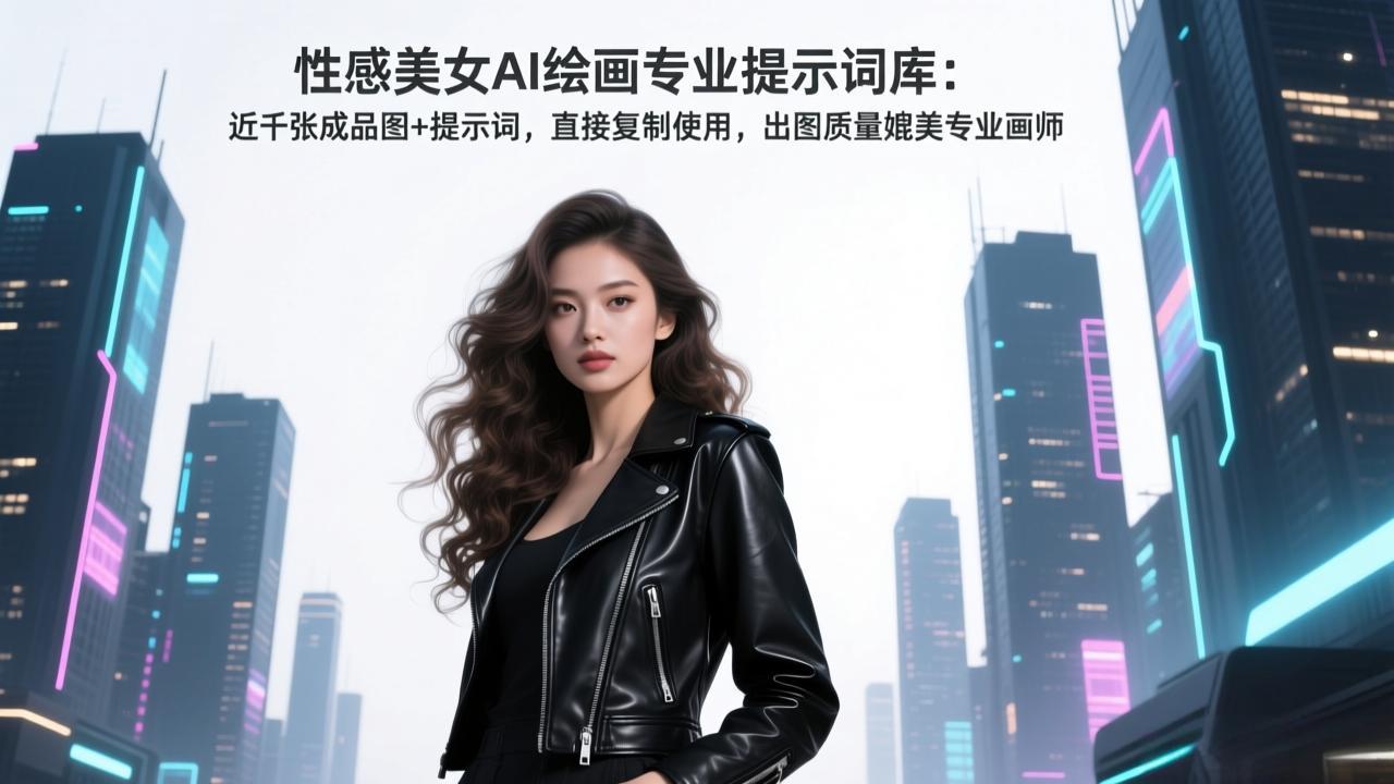 性感美女AI绘画专业提示词库：近千张成品图+提示词，直接复制使用，出图质量媲美专业画师-创客聚集地