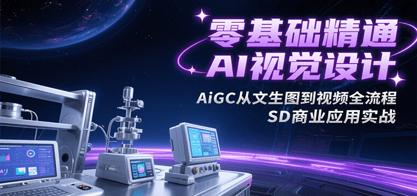 零基础精通AI视觉设计，AiGC从文生图到视频全流程，SD商业应用实战-创客聚集地
