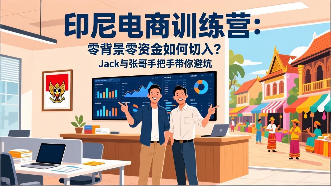 印尼电商训练营：零背景零资金如何切入？Jack与张哥手把手带你避坑-创客聚集地