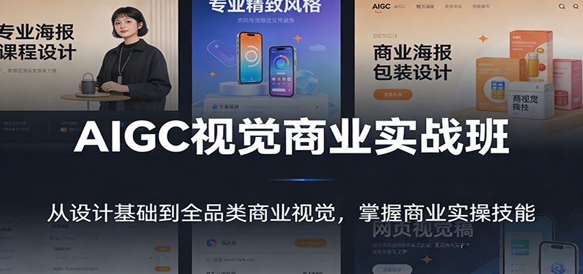 AIGC视觉商业实战班：从设计基础到全品类商业视觉，掌握商业实操技能-创客聚集地
