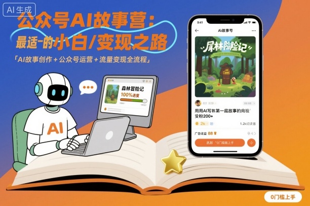 公众号ai故事营，最适合小白的自媒体变现之路-创客聚集地
