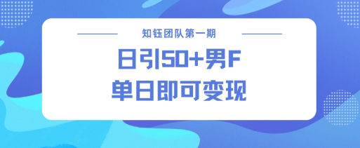 男粉引流新方法不违规，当日即可变现-创客聚集地