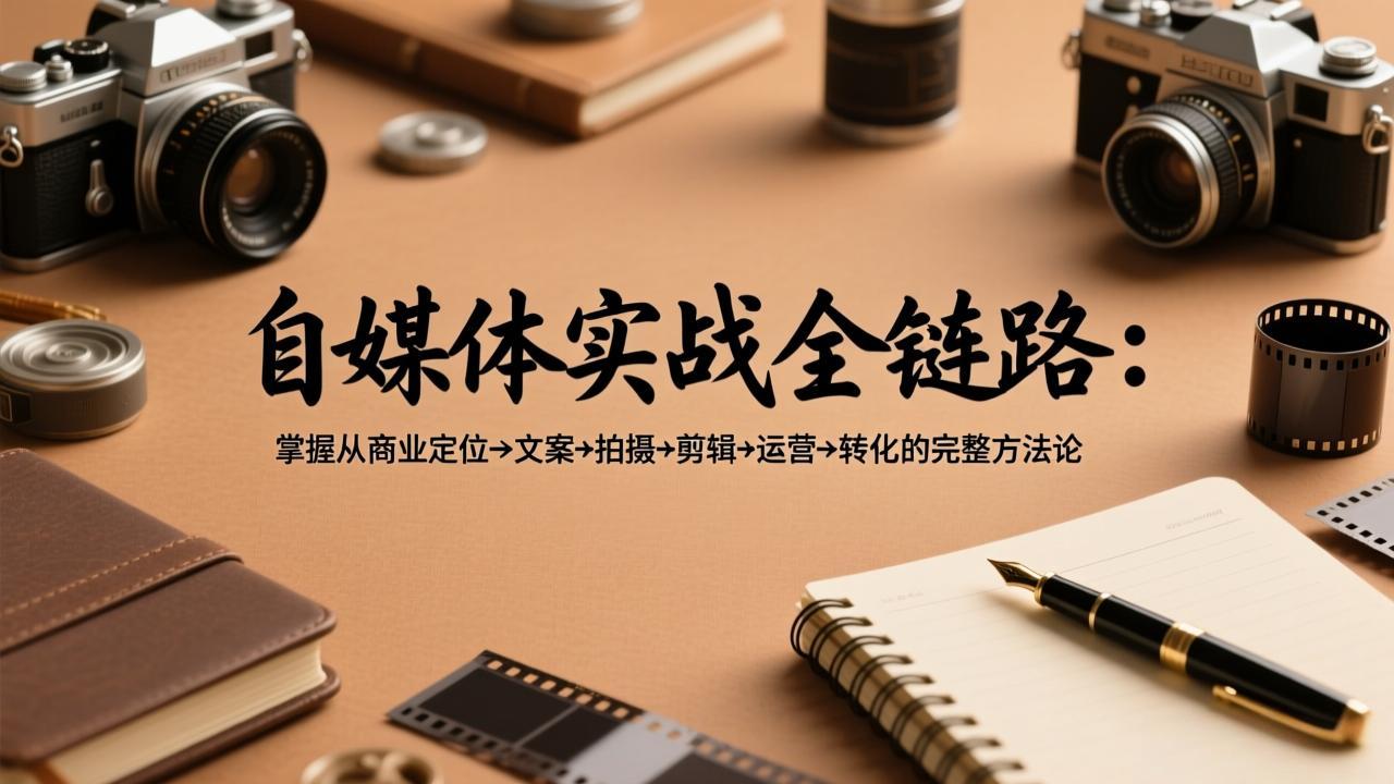 自媒体实战全链路：掌握从商业定位→文案→拍摄→剪辑→运营→转化的完整方法论-创客聚集地