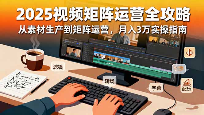 2025短视频矩阵运营全攻略：从素材生产到矩阵运营，月入3万实操指南-创客聚集地